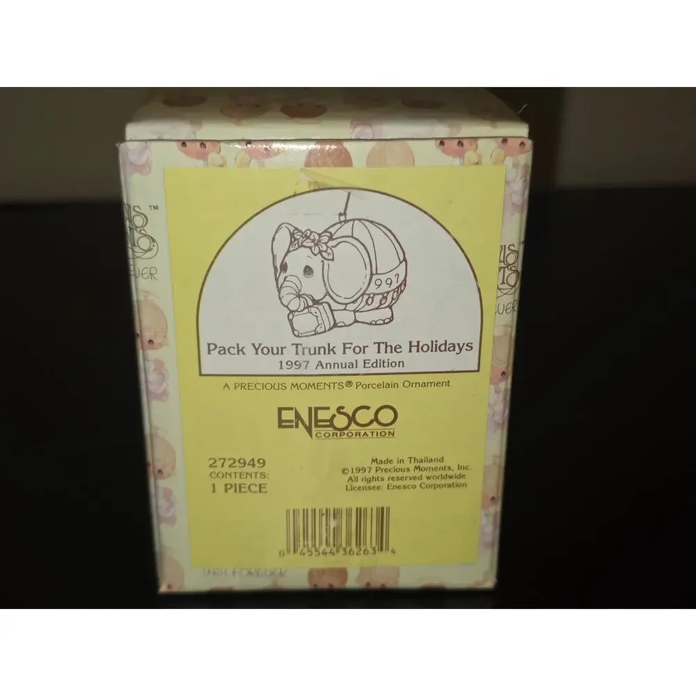 Precious Moments Pack Your Trunk For The Holidays 1997 Ornament Enesco 272949‎
